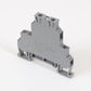 ONKA 4mm2, double level screw clamp terminal block, DIN rail terminal 4-wires, grey, 1010368