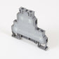 ONKA 4mm2, double level screw clamp terminal block, DIN rail terminal 4-wires, grey, 1010368