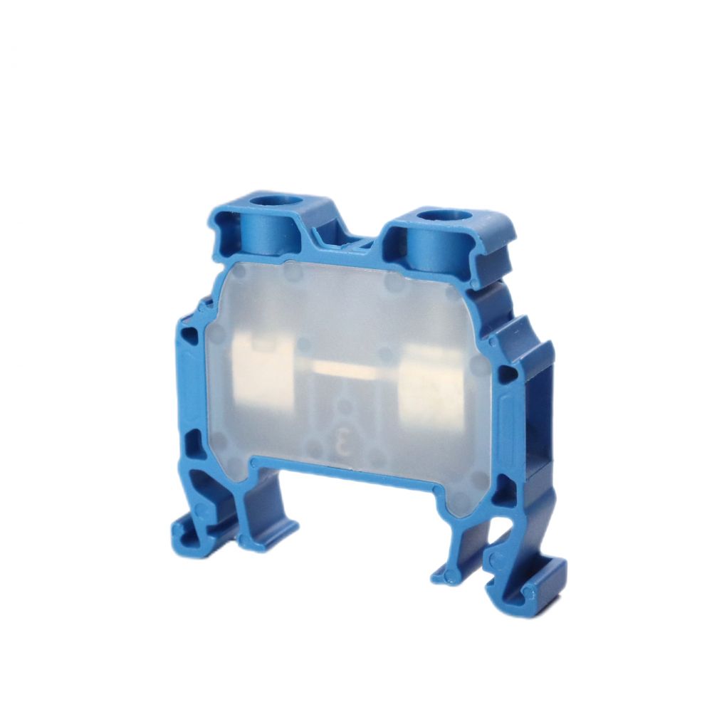 ONKA 6mm2 Screw Clamp type DIN rail terminal block, blue, 1010035