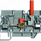 ONKA 6mm2 Screw Clamp terminal block with test terminal, DIN rail mount, 2-wires grey, 1010213
