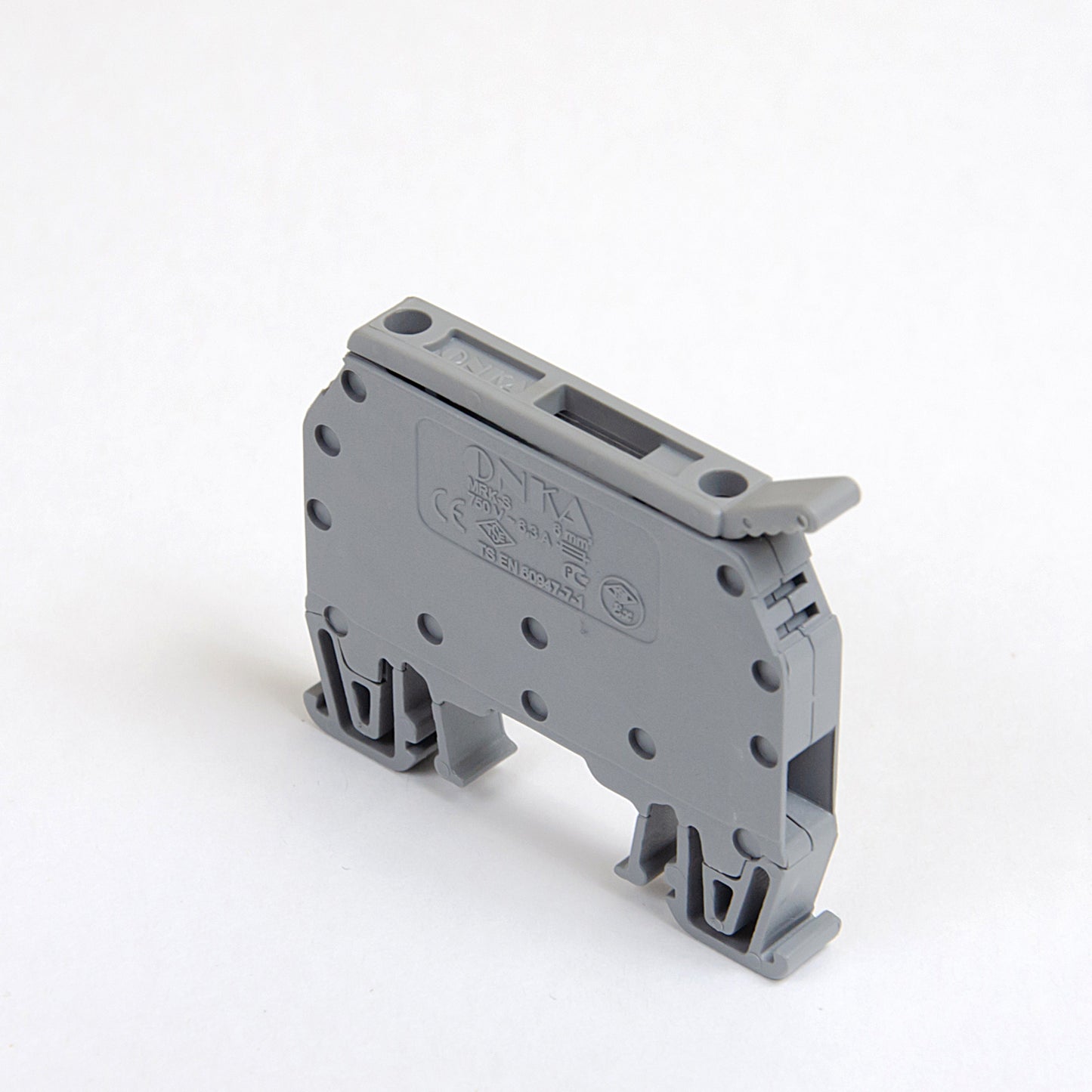 ONKA 6mm2 Screw clamp connection terminal with fuse holder  (fuse cartridge not included) grey, 1010241
