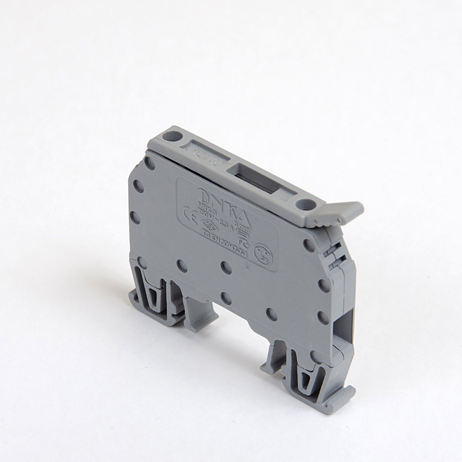 ONKA 6mm2 Screw clamp connection terminal with fuse holder  (fuse cartridge not included) grey, 1010241