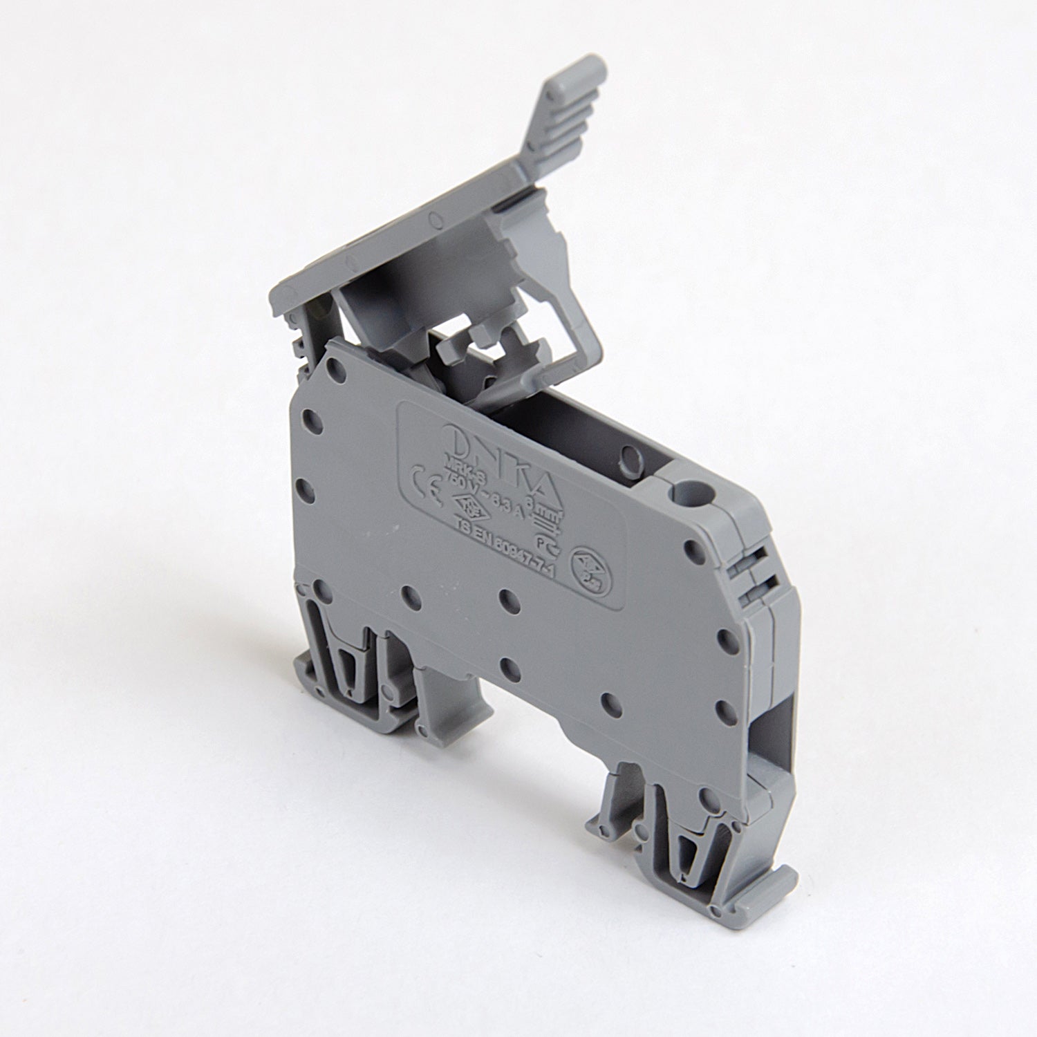 ONKA 6mm2 Screw clamp connection terminal with fuse holder  (fuse cartridge not included) grey, 1010241