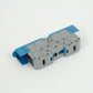 ONKA 95mm2 STUD terminal block for M8 cable lugs, DIN rail mount with protective cover, blue, 1030062