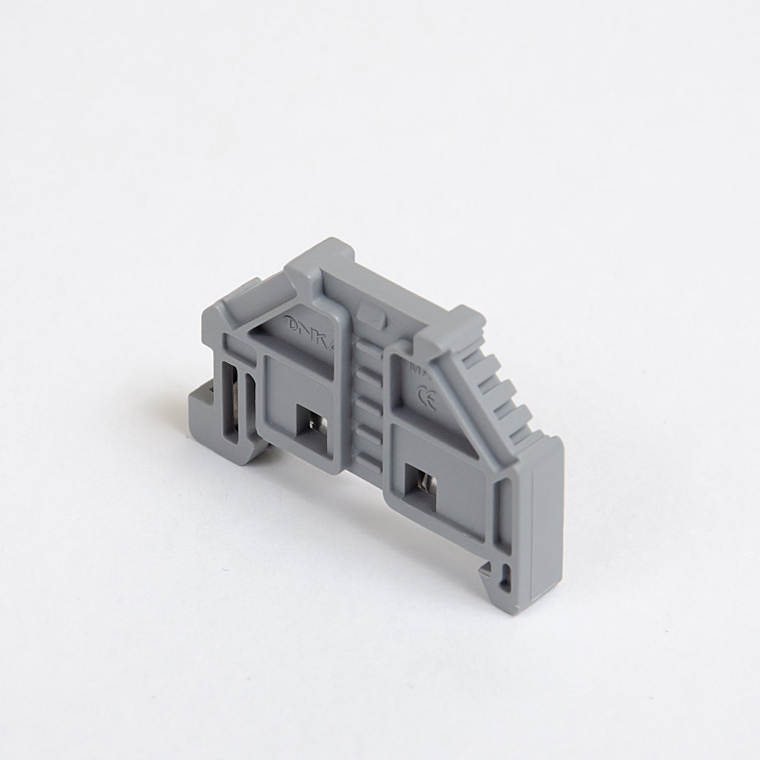 ONKA End clamp universal bracket for Spring (Push-in) and Screw terminal block, grey , 1060002
