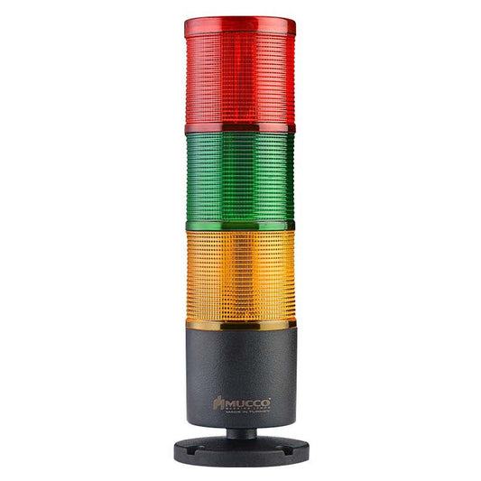 Signal tower triple layer 3 flashing LED lights -  RED + GREEN + YELLOW, with buzzer,  IP65, SNT-7022 / SNT-7013