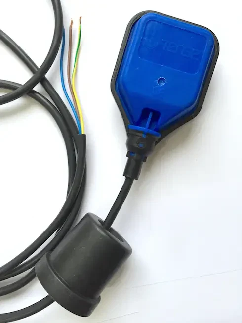 Water level switch / Float Switch / Floater for clean water (filling, draining) applications, NO+NC, PVC, FLT, TENSE