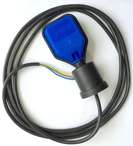 Water level switch / Float Switch / Floater for clean water (filling, draining) applications, NO+NC, PVC, FLT, TENSE