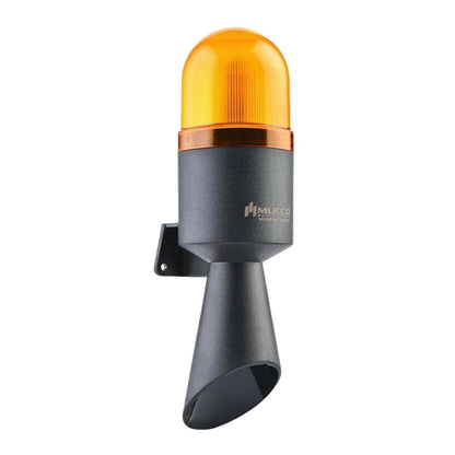 Universal LED warning light with horn sounder / siren, 16 tones, IP65 , 12-24V / 40-250V AC/DC, 130dB , SNT-711, SNT-712