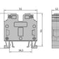 ONKA 16mm2 Screw Clamp type DIN rail terminal block,  blue, 1010055
