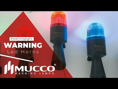 24V AC/DC Flashing LED warning light - beacon with horn sounder / siren, IP65, 130dB