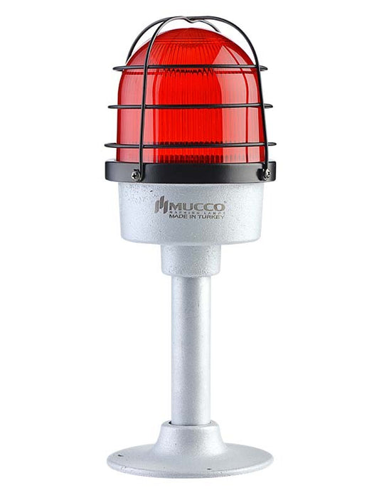Heavy Duty Metal Die-Cast Strobe Power 5xLED Light Beacon With Protective Metal Cage , 85-250V AC/DC